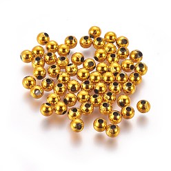 Golden CCB Plastic Beads, Round, Golden, 5x4.5mm, Hole: 1.6mm, about 620pcs/bag