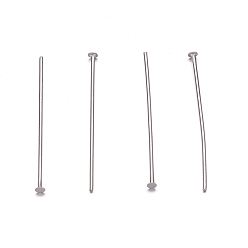 Нержавеющая Сталь Цвет Устойчивы к потускнению 304 штифты из нержавеющей стали с плоской головкой, цвет нержавеющей стали, 22x0.7 мм, 21 датчик, Руководитель: 1.2~1.5 mm