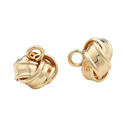 Light Gold Eco-Friendly Iron Pendants, Cadmium Free & Lead Free, Flower, Light Gold, 20x20x20mm, Hole: 5mm