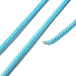 Темно-Голубой Плетеный шнур из нержавеющей стали, для diy craft, текстурированная круглая, глубокое синее небо, 3 мм, около 32.81 футов (10 м) / рулон