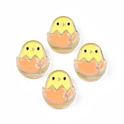 Сэнди Коричневый Прозрачные акриловые бусины, с эмалью, яйцо, песчаный коричневый, 26x22x9 мм, отверстие : 3 мм