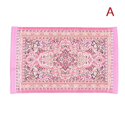Бледно-Розовый 1:12 украшение пола мини-кукольного домика, Турецкий ковер, тканый ковер, миниатюрная сцена, розовый жемчуг, 160x100 мм