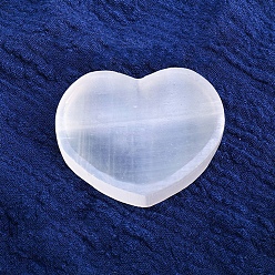 Сердце Чаша-зарядка из натурального селенита для очищения, перезарядка кристаллов и драгоценных камней рейки, украшение дома, сердце, 60~65 мм