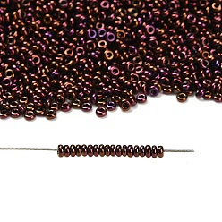 (502) High Metallic Amethyst Toho 6/0 полукруглые бусины, японский бисер, (502) аметист с высоким содержанием металла, 4x1.9 мм, отверстие : 1.5 мм, около 13500шт./фунт(450г)