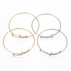 (52) Непрозрачная лаванда Регулируемые 304 браслеты из нержавеющей стали, разноцветные, 2-1/2 дюйм (65 мм)