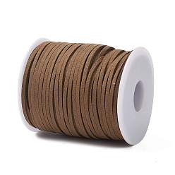 Camel 45M Faux Suede Cord, Faux Suede Lace, Camel, 2~2.5x1.5~2mm, about 50 Yards(45m)/Roll