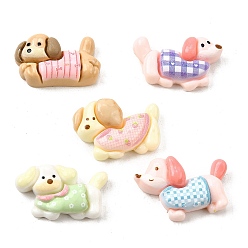 (52) Непрозрачная лаванда Непрозрачные кабошоны из смолы, собака, разноцветные, 15~19x26~27.5x7~9 мм