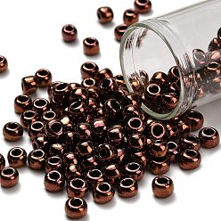 (222) Dark Bronze Тохо 3/0 круглые бусины, японский бисер, (222) темная бронза, 5 мм, отверстие : 1.5 мм, Около 60 шт / 10 г