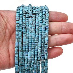 Темно-Голубой Окрашенные синтетические бирюзовые бусы нити, Плоский круглый / диск, матовые, Heishi бусы, глубокое синее небо, 4x2~2.5 мм, отверстие : 0.8~0.9 мм, около 161~164 шт / нитка, 14.96''~15.12'' (38~38.4 см)