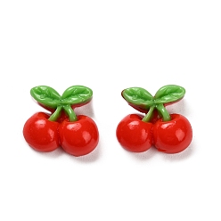 Красный Непрозрачные кабошоны из смолы, вишня, красные, 13x14.5x7 мм