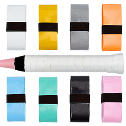 (52) Непрозрачная лаванда 8 комплекты 8 цветная искусственная кожа противоскользящая лента для захвата ракетки для бадминтона и тенниса, лента для захвата ручки, разноцветные, 25x0.7 мм, 1 расслоение / цвет