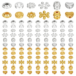 (52) Непрозрачная лаванда 600шт 12 стили бусины из сплава, разноцветные, 5~8.5x5~8.5x2~5 мм, отверстие : 1~2.5 мм, 50 шт / стиль