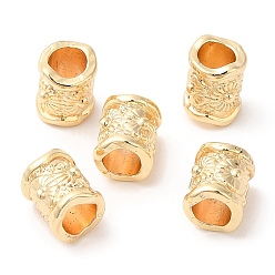 Echt 14 k vergoldet Gestellmessingperlen, langlebig überzogen, cadmiumfrei und bleifrei, Spalte, echt 14 k vergoldet, 8x6 mm, Bohrung: 4 mm