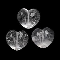Хрусталь Природный кристалл кварца бусины, горного хрусталя, сердце, 11x12x8.5 мм, отверстие : 1 мм