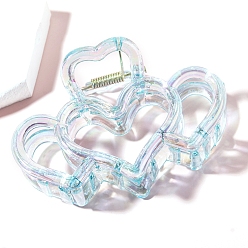 Светло-Голубой Заколки-коготь в форме сердца из смолы, аксессуары для волос для женщин девушка, Небесно-голубой, 92x65x42 мм