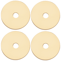 Настоящее золото 18K 550 шт. Латунные распорные втулки, долговечный, диск, реальный 18 k позолоченный, 6x0.5 мм, отверстие : 1 мм