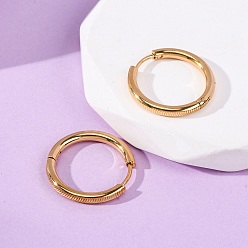 Настоящее золото 18K Серьги из 304 нержавеющей стали, с 316 нержавеющей стали, ионное покрытие (ip), реальный 18 k позолоченный, 20.5x2.5 мм