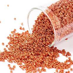 (PF562) PermaFinish Burnt Orange Metallic Toho runde Rocailles, japanische Rocailles, (pf562) permafinish gebranntes orange metallic, 15/0, 1.5 mm, Bohrung: 0.7 mm, über 3000pcs / Flasche, 10 g / Flasche