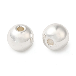 Посеребрённый Латунные бусины, без кадмия, без никеля и без свинца, круглые, 925 серебро покрытием, 6 мм, отверстие : 1.6 мм