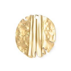 Плоский Круглый Ионное покрытие (ip) 304 подвески из нержавеющей стали, реальный 18 k позолоченный, плоско-круглые, 29.9x25.9x2.1 мм, отверстие : 2.3 мм