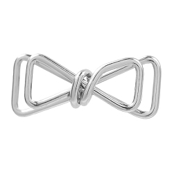 Нержавеющая Сталь Цвет Не тускнеет 304 подвески-соединители из нержавеющей стали, бантом, цвет нержавеющей стали, 18x8 мм