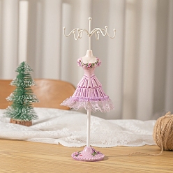 Violet Metal with Resin Earring Rack, Earrings Display Stand, Dress, Violet, 25x9.5cm