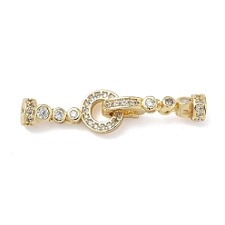 Настоящее золото 18K Кольцо латунное микропаве прозрачный кубический цирконий застежки-защелки, без кадмия и без свинца, долговечный, стойки покрытие, реальный 18 k позолоченный, 30 мм