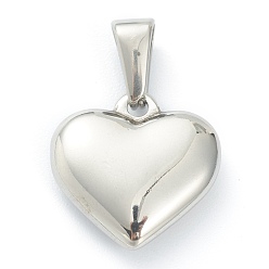 Letter Q 304 Stainless Steel Pendants, Heart with Black Letter, Stainless Steel Color, Letter.Q, 16x16x4.5mm, Hole: 7x3mm