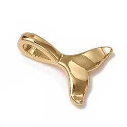 Золотой Латунь прелести, долговечный, форма рыбий хвост кита, золотые, 11.5x10x1.5 мм, отверстие : 3x1.5 мм