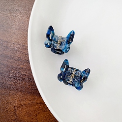 Морской Синий Заколки для волос в форме когтей из ацетата целлюлозы (смола) в форме бабочки, аксессуары для волос для девочек и женщин, Marine Blue, 20x24 мм