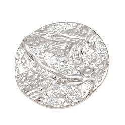 Platinum Textured 304 Stainless Steel Cuff Rings, Round, Statement Rings, Platinum, 28.5mm, Inner Diameter: 17mm