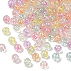 (52) Непрозрачная лаванда Прозрачные акриловые бусины, круглые, с покрытием AB цвета, разноцветные, 8x7 мм, отверстие : 2 мм, 1780 шт / 500 г
