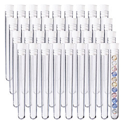 Blanc 150 Tubes de rangement pour aiguilles à coudre en plastique avec capuchon, blanc, 10.9x1.25 cm, Diamètre intérieur: 1.08 cm