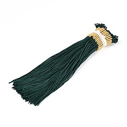 Темно-Зеленый Изготовление петель из нейлонового металлического плетеного шнура, темно-зеленый, 1 мм и 2 мм в диаметре, 157~165 мм длиной