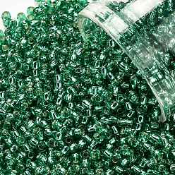 (24B) Silver Lined Dark Peridot TOHO Round Seed Beads, Japanese Seed Beads, (24B) Silver Lined Dark Peridot, 11/0, 2.2mm, Hole: 0.8mm, about 1110pcs/bottle, 10g/bottle