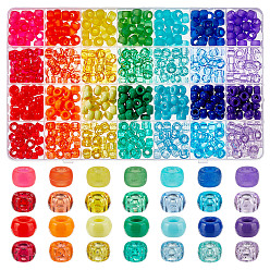 (52) Непрозрачная лаванда 700 шт. 28 цветные прозрачные и непрозрачные пластиковые бусины, баррель, разноцветные, 9x6 мм, отверстие : 3.8 мм, 25 шт / цвет