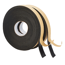 Черный Сильная адгезия, уплотнительная лента, предотвращающая столкновения, чёрные, 25x3 мм, около 10 м / рулон