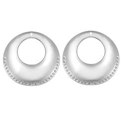 Нержавеющая Сталь Цвет Шкентели нержавеющей стали, овальное кольцо/круглые круглые подвески, цвет нержавеющей стали, 32 мм