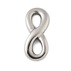 Нержавеющая Сталь Цвет 304 из нержавеющей стали бесконечность связывая кольца, не тускнеет, цвет нержавеющей стали, 18.5x8x2.5 мм