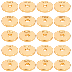 Light Gold 20шт. плоские круглые шайбы из стерлингового серебра, с замшевой тканью из поликарбоната квадратной серебряной полировальной салфеткой, золотой свет, 1 мм, отверстие : 4x0.5 мм