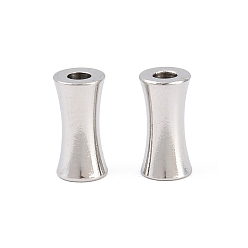 Нержавеющая Сталь Цвет 201 из нержавеющей стали бусы, бамбуковую палку, цвет нержавеющей стали, 10x5 мм, отверстие : 2.5 мм