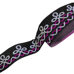 Фиолетовый Полиэфирная лента, орнамент одежды, фиолетовые, 3/4 дюйм (20 мм), около 7.66 ярдов (7 м) / шт