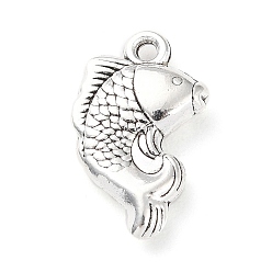 Античное Серебро Сплавочные подвески тибетского стиля, рыба, античное серебро, 18.5x11x3.5 мм, отверстие : 1.5 мм, Около 333 шт / 500 г
