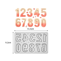 Number DIY Silicone Quicksand Mold, Resin Casting Molds, Number, 144x92x11mm