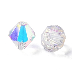 Clear AB Imitation Austrian Crystal Beads, Grade AAA, Faceted, Bicone, Clear AB, 3x3mm, Hole: 0.7~0.9mm
