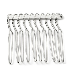 Платина Железная фурниутра для гребенки, платина, 35.5~36.5x36~38.5x3~4 мм