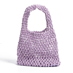 чертополох Тканые хлопковые сумки, женские сетчатые сумки, наплечные сумки, чертополох, 30x21x8 см