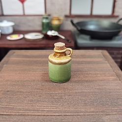 Желто-Зеленый Украшения из керамических банок, аксессуары для домашнего кукольного домика с микро-ландшафтом, притворяясь опорными украшениями, желто-зеленый, 28 мм