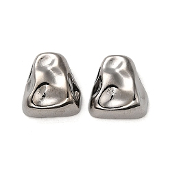 Черный Цвет Металла Латуни европейского бисера, бусины с большим отверстием, без кадмия, без никеля и без свинца, треугольные, металлический черный , 15x14x6.5 мм, отверстие : 4.2x3 мм