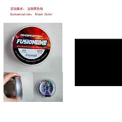 Черный 50 ярды angryfish fusionline pe microfused braided beading thread, круглые, чёрные, 0.13 мм, Предел прочности на растяжение: 4 фунт